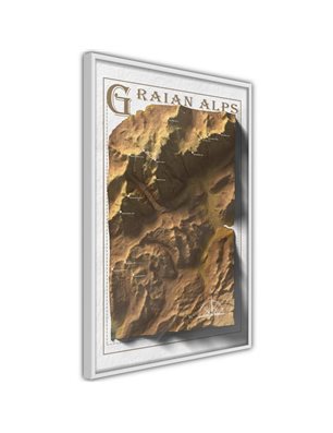 Poster - Raised Relief Map: Graian Alps