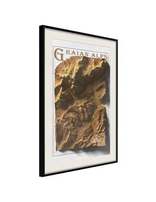 Poster  Raised Relief Map: Graian Alps