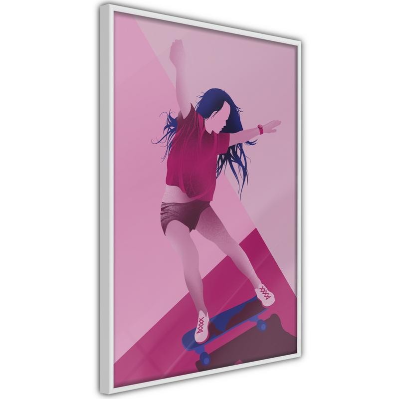 Poster - Girl on a Skateboard