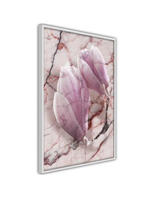Poster - Magnolia on Marble Background