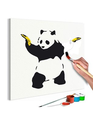 Quadro fai da te - Panda With Bananas