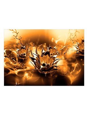 Fotomurale adesivo - Oily Flower (Orange)