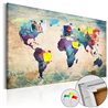 Quadri di sughero - Colorful World Map [Cork Map]