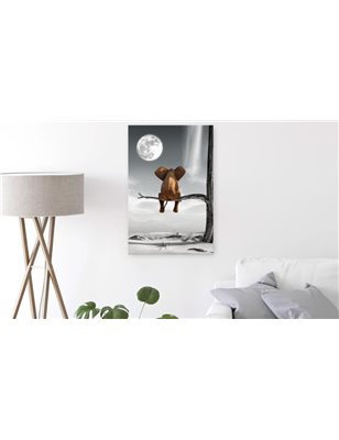 Quadro - Elephant and Moon (1 Part) Vertical