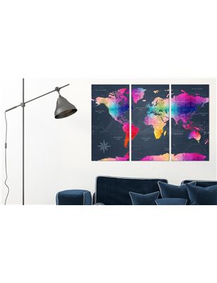 Quadro - Maps: Colourful Crystals II