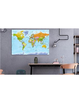 Quadro - World Map: Colour Palettes (1 Part) Italian Text