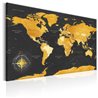 Quadro - World Maps: Golden World