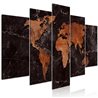 Quadro - Copper Map (5 Parts) Wide