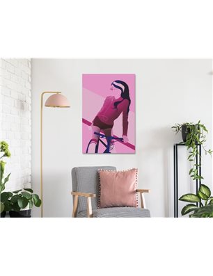 Quadro - Woman on Bicycle (1 Part) Vertical