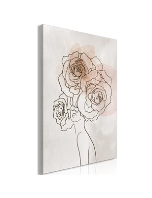 Quadro - Anna and Roses (1 Part) Vertical