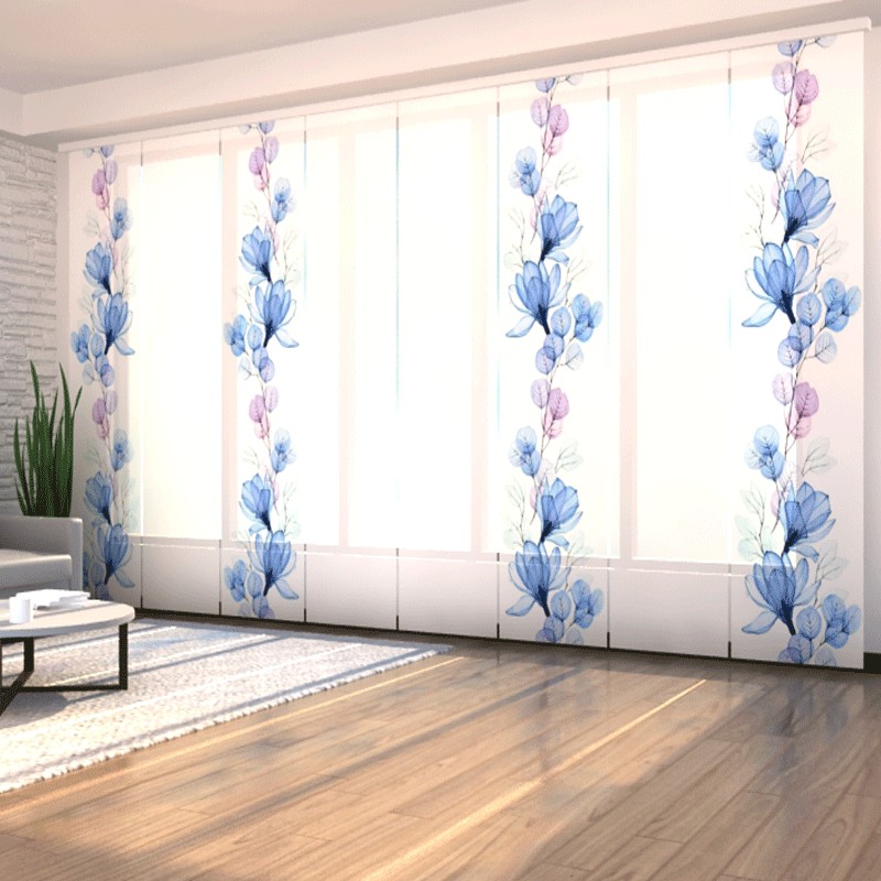 Set di 8 Tende a Pannello Incredibile Muro di Fiori – IlyDecor