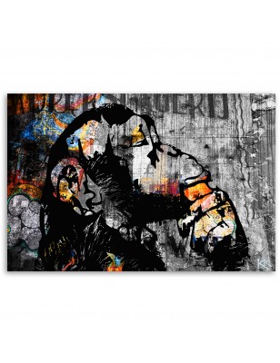 Quadro su tela, Street Art Banky Monkey Abstraction