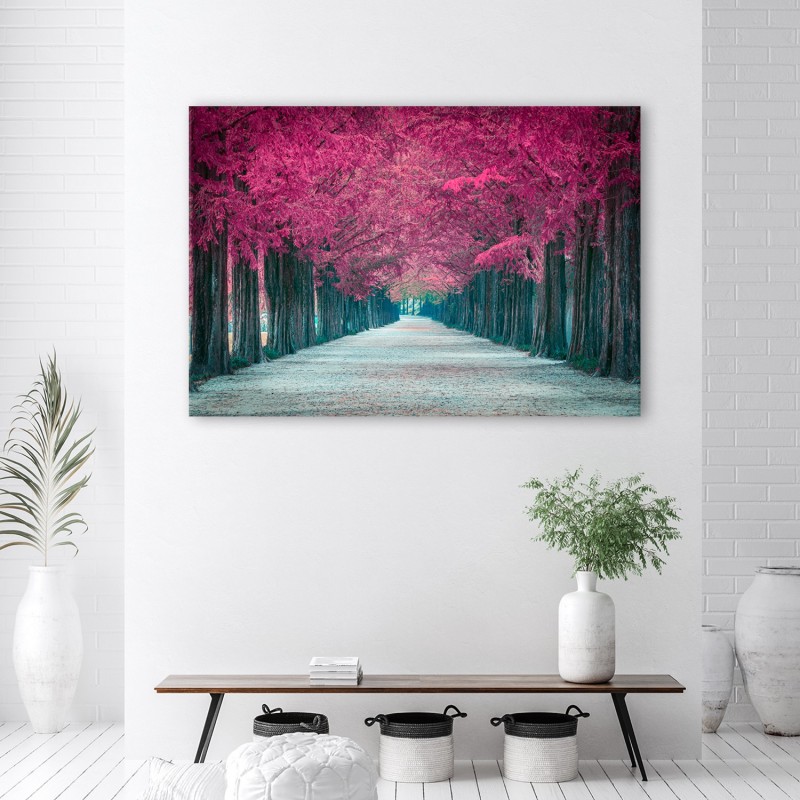 Quadro su tela, Avenue of Pink Trees