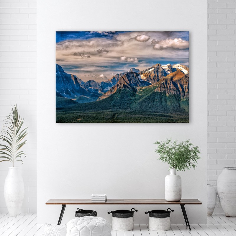 Stampa personalizzata quadro su tela: Paesaggio di mont