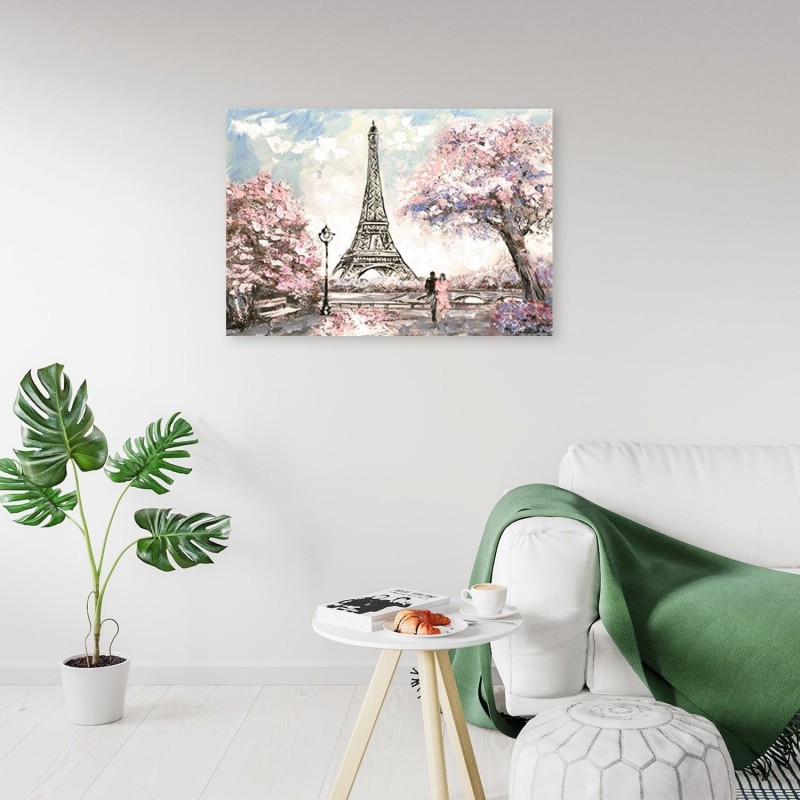 Quadro con cornice, Pianta della cittÃ Parigi - 90x60