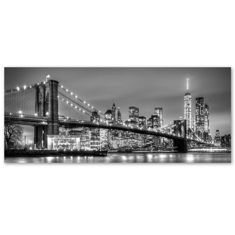 Quadro orizzontale salotto ponte New York - Dipinti Moderni