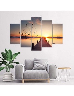 SET DI 5 quadri incorniciati per soggiorno, quadri 3D per la decorazione  EUR 60,72 - PicClick IT