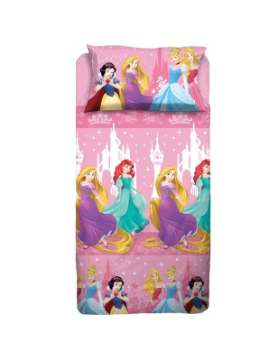 Lenzuola lettino singolo Principesse Disney