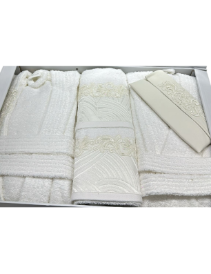 Completo bagno corredo sposa in spugna Botticelli Home Adele