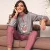 Pigiama donna invernale coral Kissimo Biancaluna Teddy