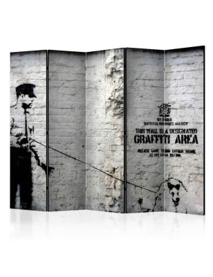 Paravento  Banksy  Graffiti Area II [Room Dividers]