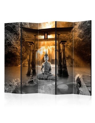 Paravento  Buddha Smile (Orange) II [Room Dividers]