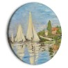 Quadro rotondo Regate ad Argenteuil Claude Monet Riproduzione