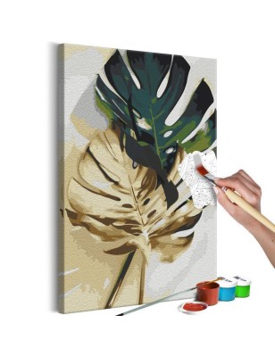 Quadro fai da te - Golden Monstera