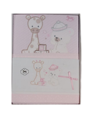 Lenzuola lettino neonato e copertina Mio piccolo Baby giraffa