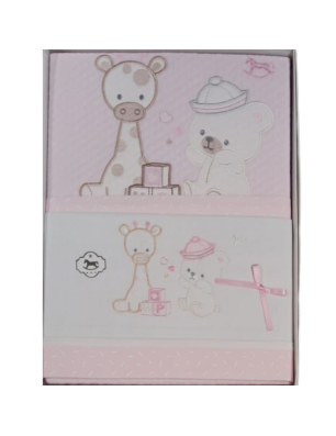 Lenzuola lettino neonato e copertina Mio piccolo Baby giraffa