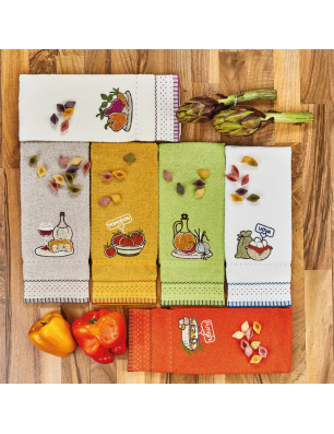 Strofinacci cucina Vingi Ricami Vanessa 3 pezzi