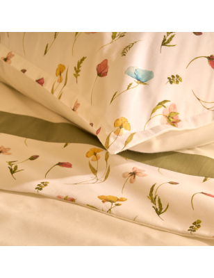 Lenzuola Matrimoniali Biancoperla Jane in Percalle di Cotone