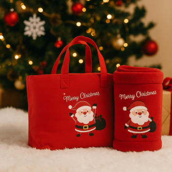 Plaid Natalizio in borsetta Merry Christmas