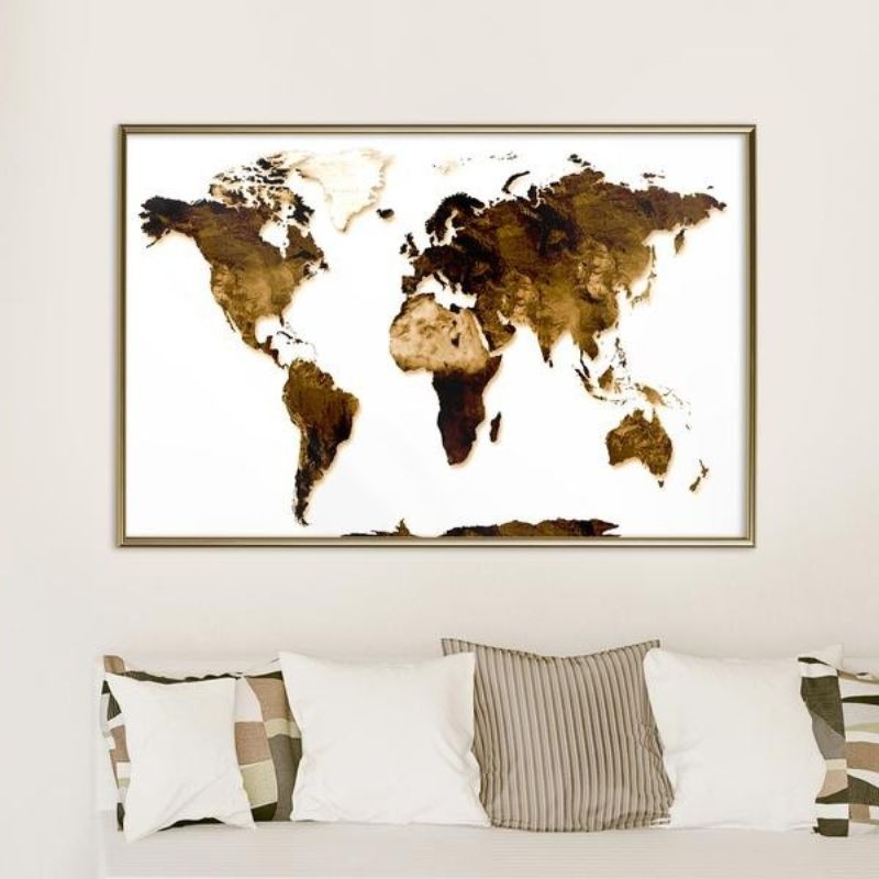 Poster da Parete Con Le Mappe del Mondo